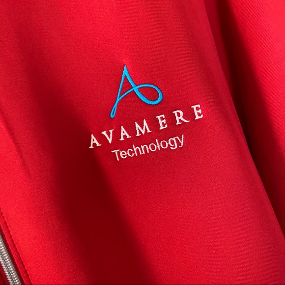 Antigua Full Zip Crewneck Light Jacket Inner Pocket Red Mens Size XXL - Picture 4 of 9